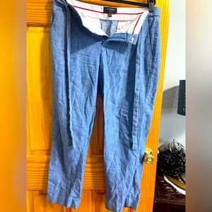 Blue linen pants